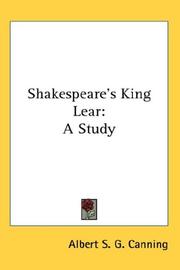 Cover of: Shakespeare's King Lear: A Study