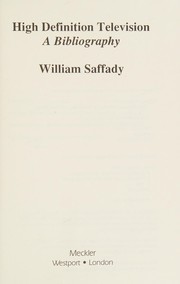 Cover of: High definition television by William Saffady