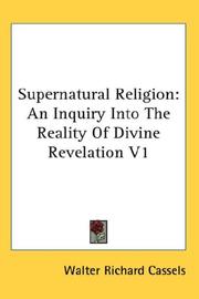 Cover of: Supernatural Religion by Walter Richard Cassels