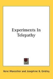 Cover of: Experiments In Telepathy