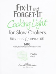 Cover of: Fix-It and Forget-It Cooking Light by Phyllis Good