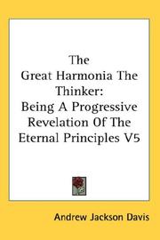 Cover of: The Great Harmonia The Thinker by Andrew Jackson Davis