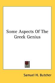 Cover of: Some Aspects Of The Greek Genius