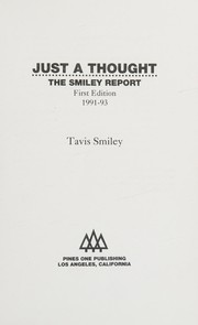 Cover of: Just a thought: the Smiley report, 1991-93
