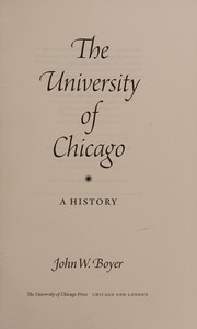 Cover of: University of Chicago by John W. Boyer