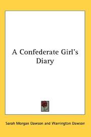 Cover of: A Confederate Girl's Diary by Sarah Morgan Dawson