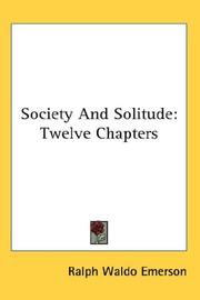 Cover of: Society And Solitude by Ralph Waldo Emerson