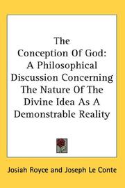 Cover of: The Conception Of God by Josiah Royce, Joseph Le Conte