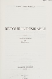 Cover of: Retour indésirable: roman