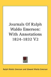 Cover of: Journals Of Ralph Waldo Emerson by Ralph Waldo Emerson, Ralph Waldo Emerson