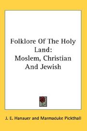 Cover of: Folklore Of The Holy Land by J. E. Hanauer
