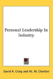 Cover of: Personal Leadership In Industry