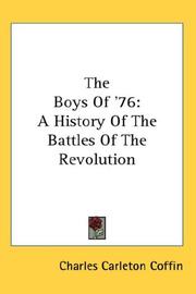 Cover of: The Boys Of '76 by Charles Carleton Coffin