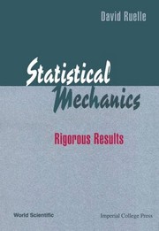 Cover of: Statistical mechanics by David Ruelle