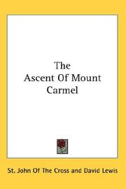 Cover of: The Ascent Of Mount Carmel