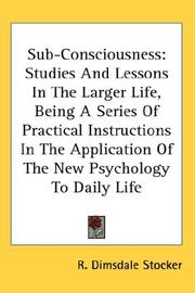 Cover of: Sub-Consciousness by R. Dimsdale Stocker