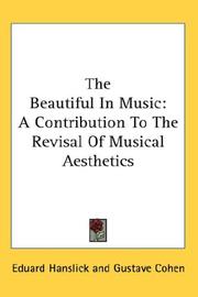 Cover of: The Beautiful In Music by Eduard Hanslick