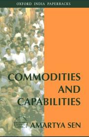 Cover of: Commodities and Capabilities by Amartya Sen