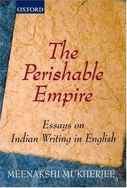 Cover of: The perishable empire by Meenakshi Mukherjee