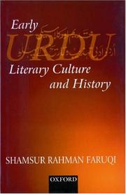 Cover of: Early Urdu literary culture and history