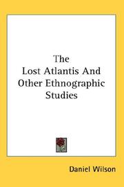 Cover of: The Lost Atlantis And Other Ethnographic Studies
