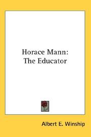 Cover of: Horace Mann: The Educator