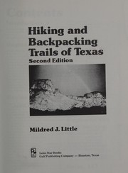 Cover of: Hiking and backpacking trails of Texas by Mildred J. Little