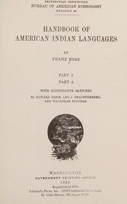 Cover of: Handbook of American Indian languages by Franz Boas