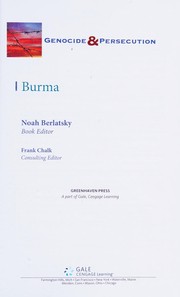 Cover of: Burma by Noah Berlatsky, Frank Chalk