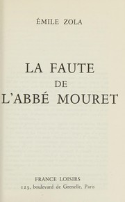 Cover of: La Faute de l'abbé Mouret