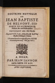 Cover of: Doctrine nouvelle ... by Jean Baptiste van Helmont