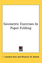 Cover of: Geometric Exercises In Paper Folding by T. Sundara Rao, T. Sundara Rao