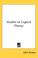 Cover of: Studies In Logical Theory