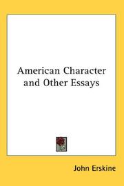 American Character and Other Essays cover