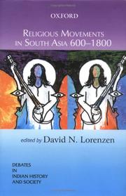 Cover of: Religious movements in South Asia, 600-1800 by edited by David N. Lorenzen.