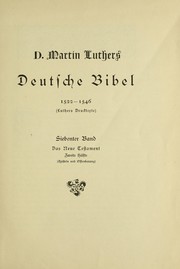 Cover of: Die deutsche Bibel by Martin Luther