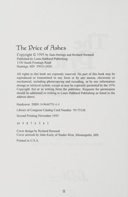 Cover of: The price of ashes by Richard Barnard