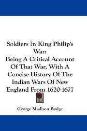 Cover of: Soldiers In King Philip