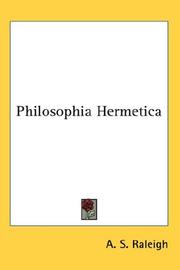 Cover of: Philosophia Hermetica | A. S. Raleigh