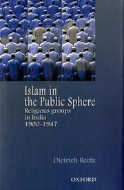 Cover of: Islam in the Public Sphere: Religious Groups in India, 1900-1947