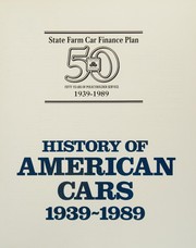 Cover of: History of American cars, 1939-1989 by 