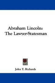 Cover of: Abraham Lincoln by John T. Richards