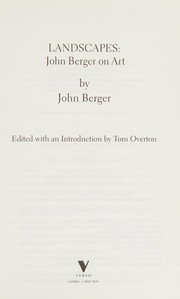 Cover of: Landscapes: John Berger on art