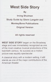 Cover of: West Side story by Irving Shulman