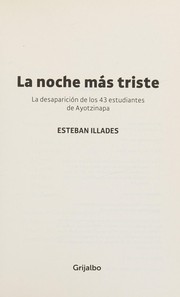 Cover of: La noche más triste by Esteban Illades
