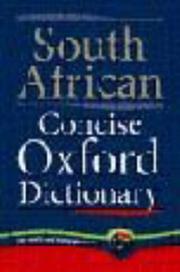 Cover of: South African concise Oxford dictionary