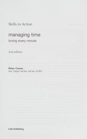 Cover of: Managing Time: Loving Every Minute.