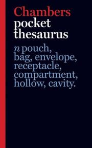 Cover of: Chambers Pocket Thesaurus by Chambers (ed.)