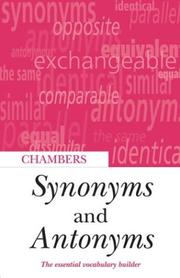 Cover of: Chambers synonyms and antonyms