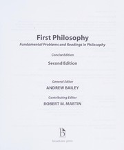 Cover of: First Philosophy : Concise Edition, second Edition: Fundamental Problems and Readings in Philosophy